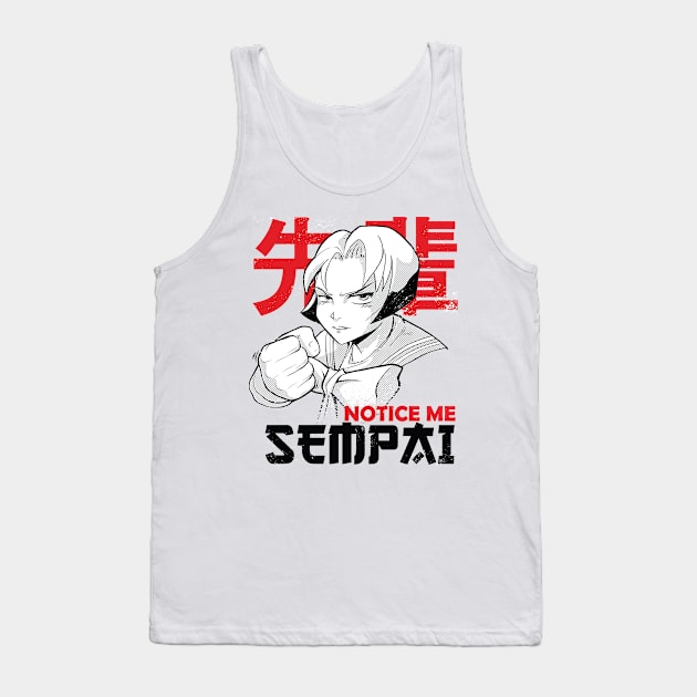 Notice me Sempai Tank Top by Hmus